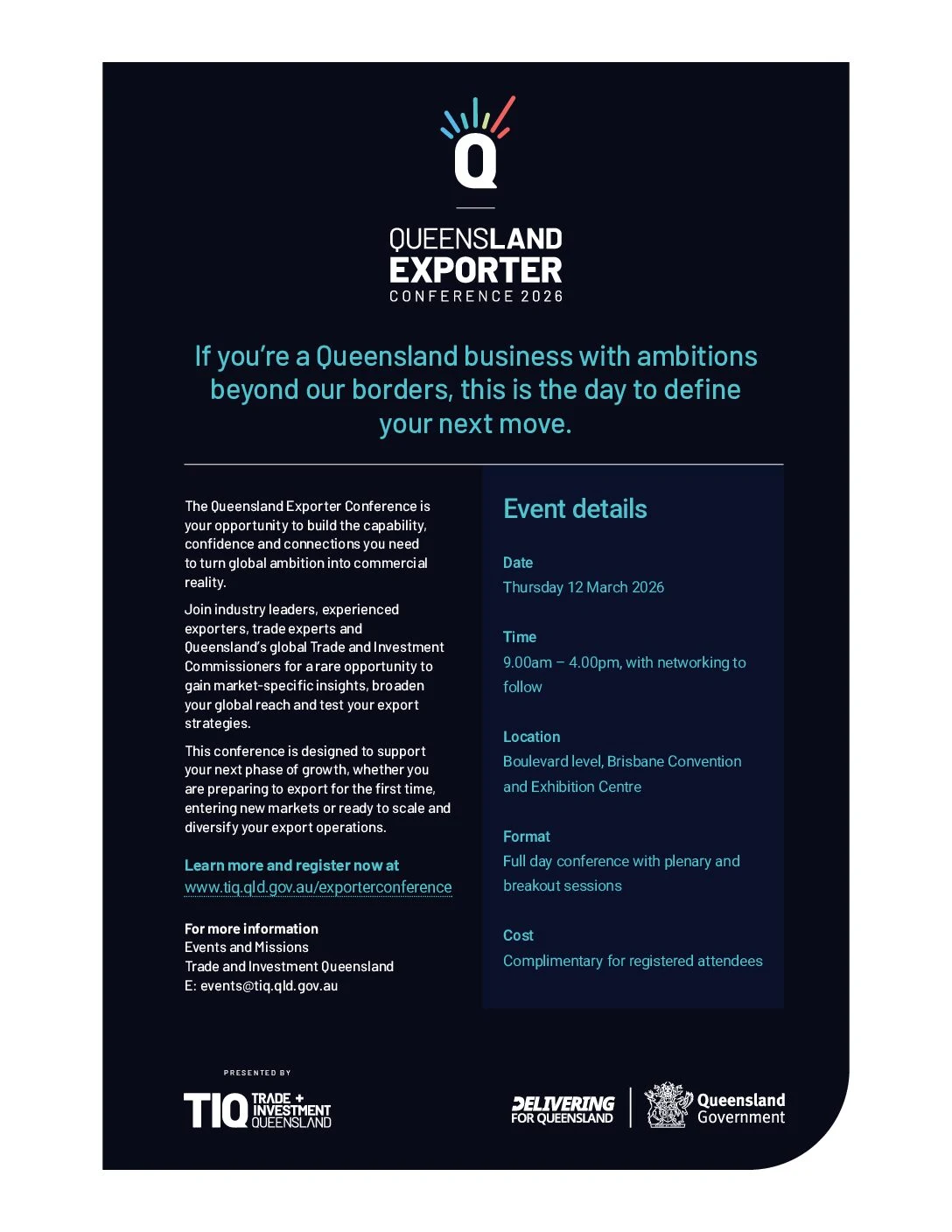 Queensland Exporter Conference to Help Businesses Go Global