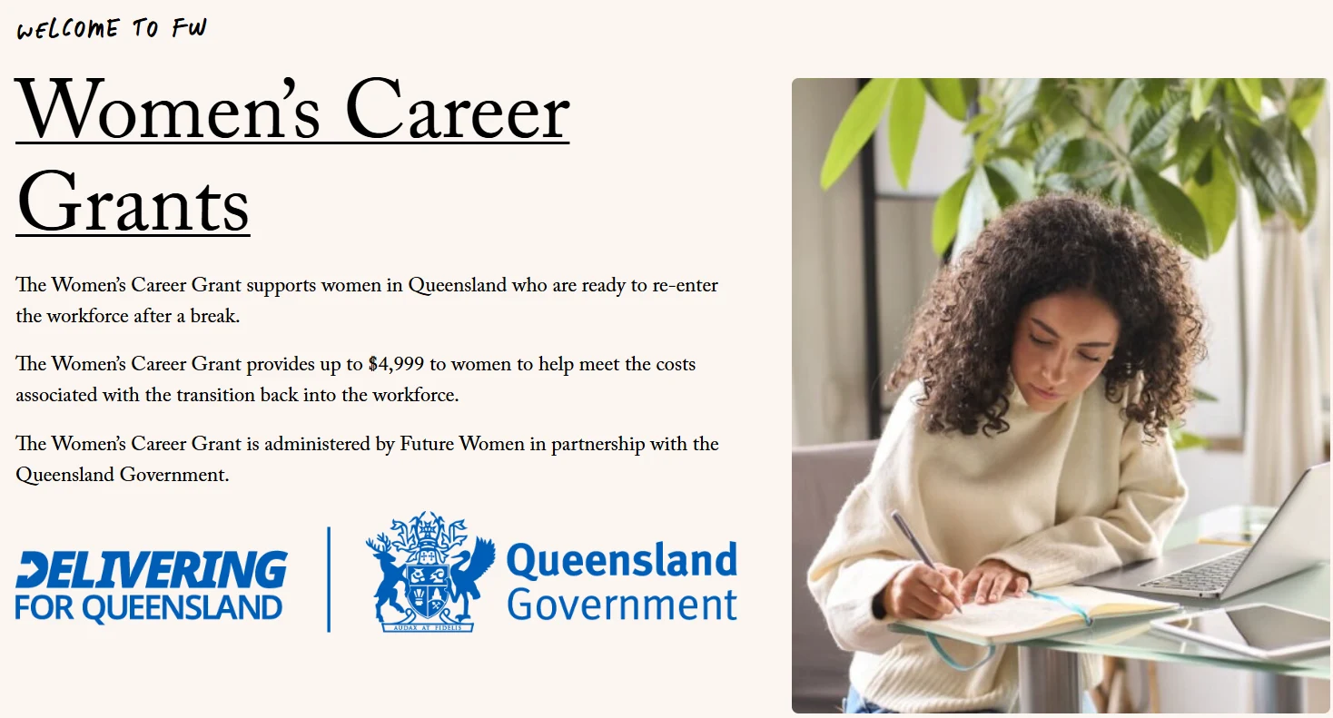 Women’s Career Grant Now Open to Help Queensland Women Re-enter the Workforce