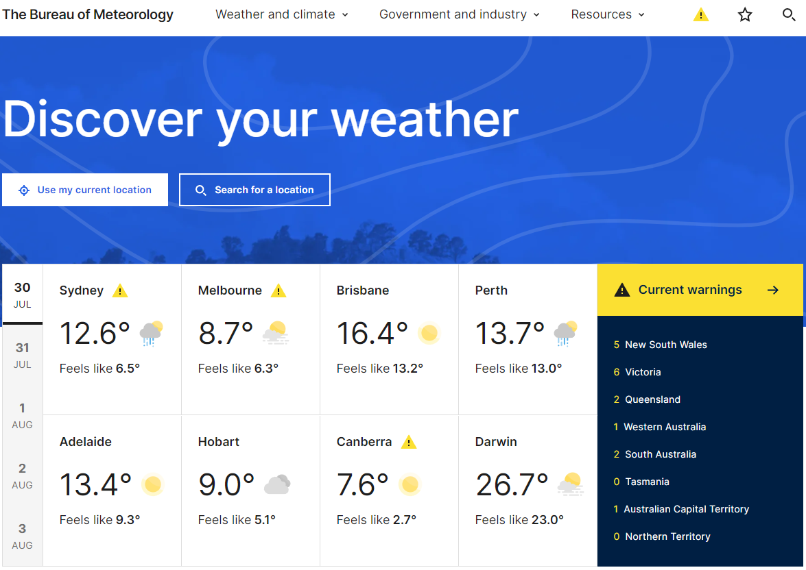 Bureau of Meteorology Launches New Beta Website for Public Testing